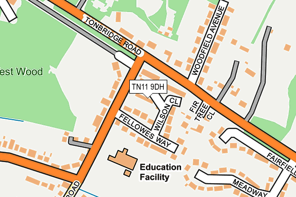 TN11 9DH map - OS OpenMap – Local (Ordnance Survey) TN11 9DH map - OS OpenMap – Local (Ordnance Survey)