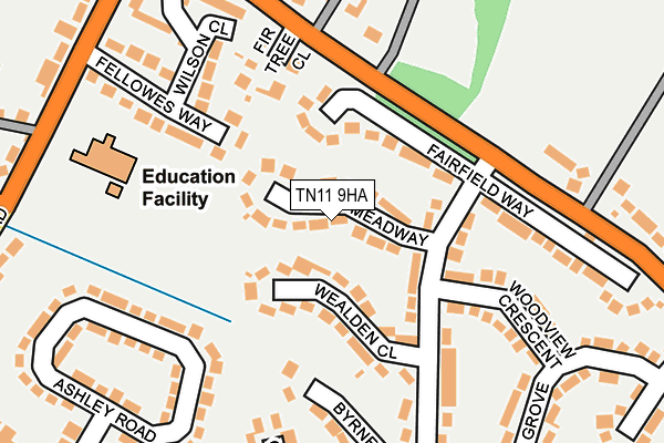 TN11 9HA map - OS OpenMap – Local (Ordnance Survey) TN11 9HA map - OS OpenMap – Local (Ordnance Survey)