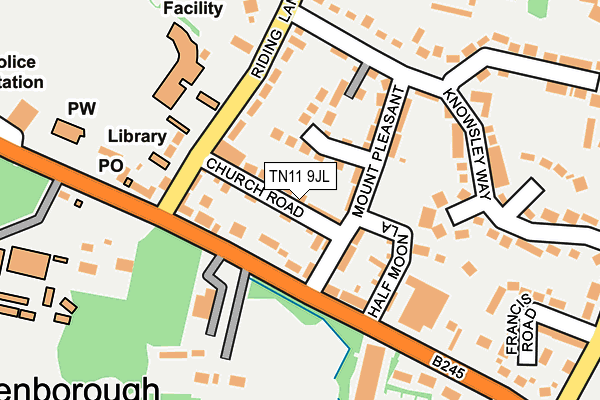 TN11 9JL map - OS OpenMap – Local (Ordnance Survey) TN11 9JL map - OS OpenMap – Local (Ordnance Survey)