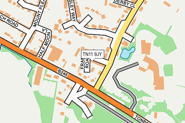 TN11 9JY map - OS OpenMap – Local (Ordnance Survey) TN11 9JY map - OS OpenMap – Local (Ordnance Survey)