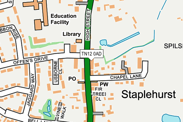 TN12 0AD map - OS OpenMap – Local (Ordnance Survey) TN12 0AD map - OS OpenMap – Local (Ordnance Survey)