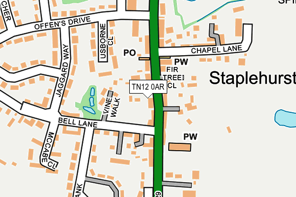 TN12 0AR map - OS OpenMap – Local (Ordnance Survey) TN12 0AR map - OS OpenMap – Local (Ordnance Survey)