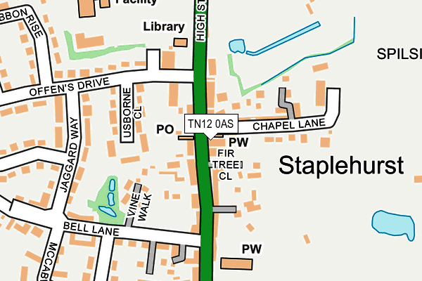 TN12 0AS map - OS OpenMap – Local (Ordnance Survey) TN12 0AS map - OS OpenMap – Local (Ordnance Survey)
