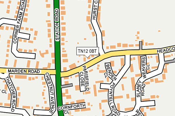 TN12 0BT map - OS OpenMap – Local (Ordnance Survey) TN12 0BT map - OS OpenMap – Local (Ordnance Survey)