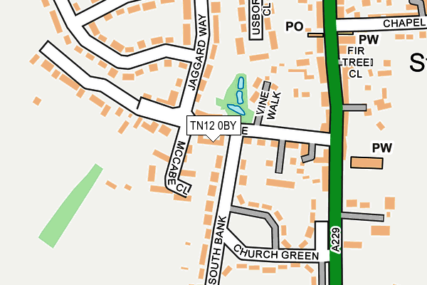 TN12 0BY map - OS OpenMap – Local (Ordnance Survey) TN12 0BY map - OS OpenMap – Local (Ordnance Survey)