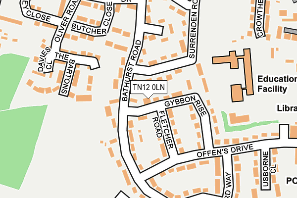 TN12 0LN map - OS OpenMap – Local (Ordnance Survey) TN12 0LN map - OS OpenMap – Local (Ordnance Survey)