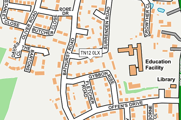 TN12 0LX map - OS OpenMap – Local (Ordnance Survey) TN12 0LX map - OS OpenMap – Local (Ordnance Survey)