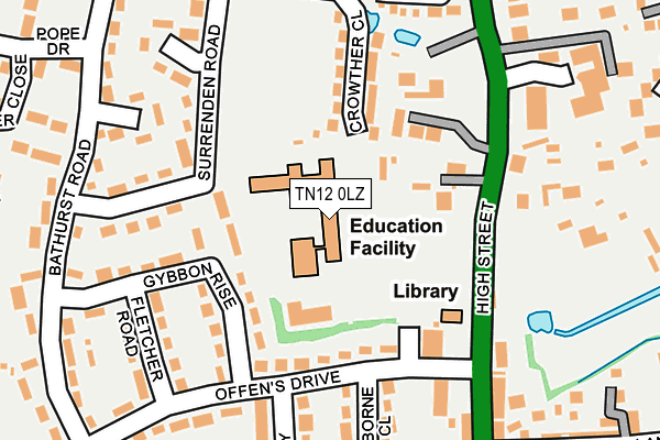 TN12 0LZ map - OS OpenMap – Local (Ordnance Survey) TN12 0LZ map - OS OpenMap – Local (Ordnance Survey)