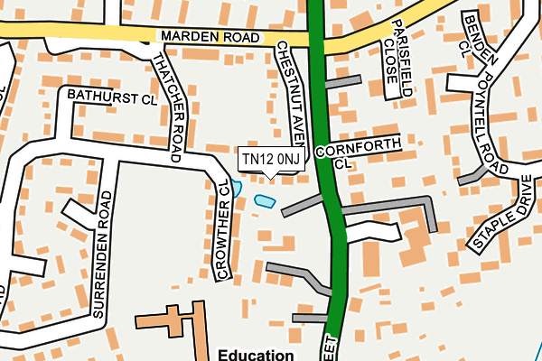 TN12 0NJ map - OS OpenMap – Local (Ordnance Survey) TN12 0NJ map - OS OpenMap – Local (Ordnance Survey)