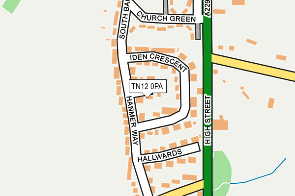 TN12 0PA map - OS OpenMap – Local (Ordnance Survey) TN12 0PA map - OS OpenMap – Local (Ordnance Survey)