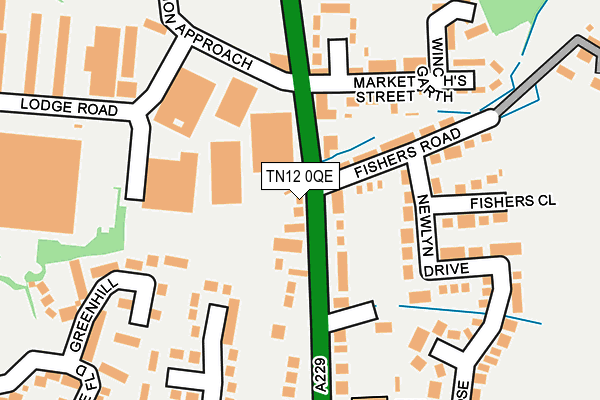 TN12 0QE map - OS OpenMap – Local (Ordnance Survey) TN12 0QE map - OS OpenMap – Local (Ordnance Survey)