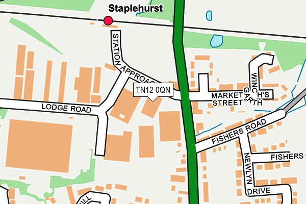 TN12 0QN map - OS OpenMap – Local (Ordnance Survey) TN12 0QN map - OS OpenMap – Local (Ordnance Survey)