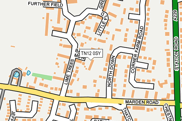 TN12 0SY map - OS OpenMap – Local (Ordnance Survey) TN12 0SY map - OS OpenMap – Local (Ordnance Survey)