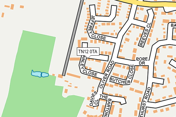 TN12 0TA map - OS OpenMap – Local (Ordnance Survey) TN12 0TA map - OS OpenMap – Local (Ordnance Survey)