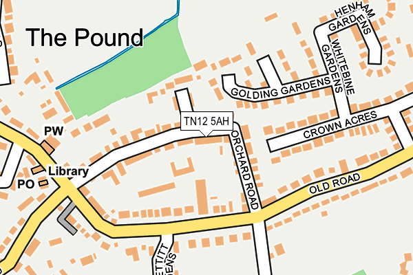TN12 5AH map - OS OpenMap – Local (Ordnance Survey) TN12 5AH map - OS OpenMap – Local (Ordnance Survey)