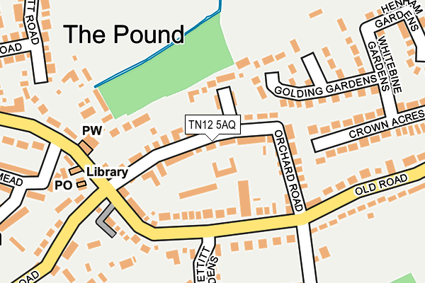 TN12 5AQ map - OS OpenMap – Local (Ordnance Survey) TN12 5AQ map - OS OpenMap – Local (Ordnance Survey)