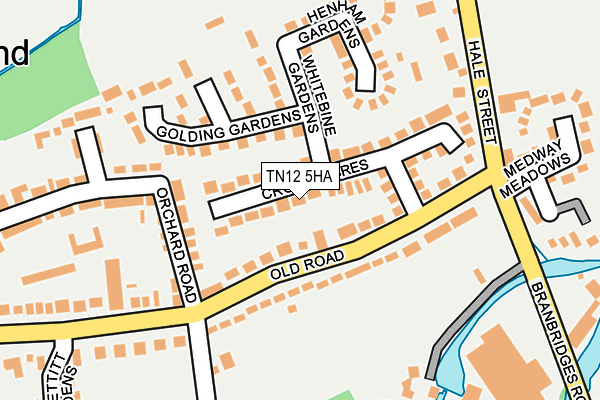 TN12 5HA map - OS OpenMap – Local (Ordnance Survey) TN12 5HA map - OS OpenMap – Local (Ordnance Survey)