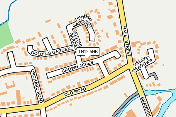 TN12 5HB map - OS OpenMap – Local (Ordnance Survey) TN12 5HB map - OS OpenMap – Local (Ordnance Survey)