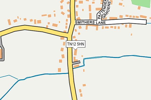 TN12 5HN map - OS OpenMap – Local (Ordnance Survey) TN12 5HN map - OS OpenMap – Local (Ordnance Survey)