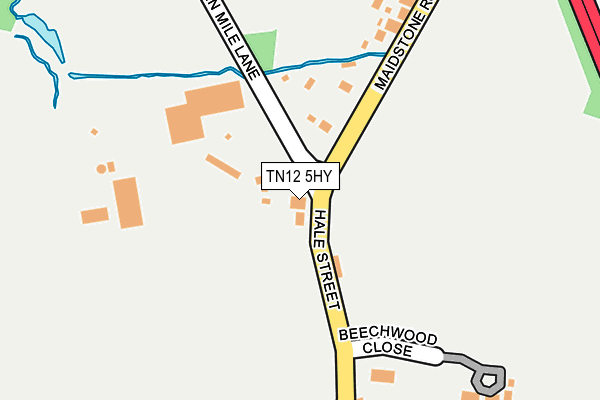 TN12 5HY map - OS OpenMap – Local (Ordnance Survey) TN12 5HY map - OS OpenMap – Local (Ordnance Survey)