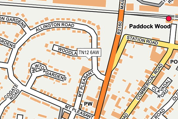 TN12 6AW map - OS OpenMap – Local (Ordnance Survey) TN12 6AW map - OS OpenMap – Local (Ordnance Survey)