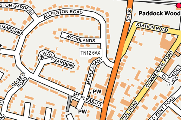 TN12 6AX map - OS OpenMap – Local (Ordnance Survey) TN12 6AX map - OS OpenMap – Local (Ordnance Survey)