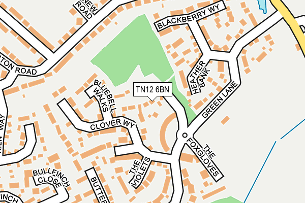 TN12 6BN map - OS OpenMap – Local (Ordnance Survey) TN12 6BN map - OS OpenMap – Local (Ordnance Survey)