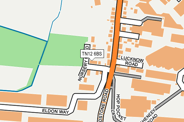 TN12 6BS map - OS OpenMap – Local (Ordnance Survey) TN12 6BS map - OS OpenMap – Local (Ordnance Survey)
