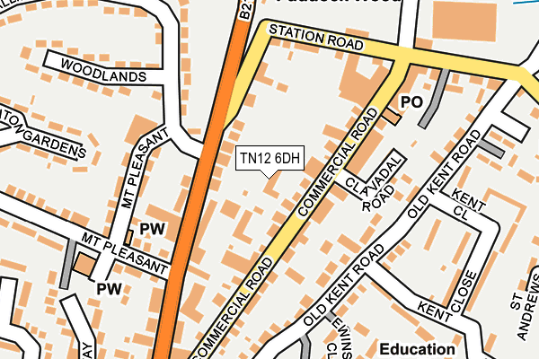 TN12 6DH map - OS OpenMap – Local (Ordnance Survey) TN12 6DH map - OS OpenMap – Local (Ordnance Survey)