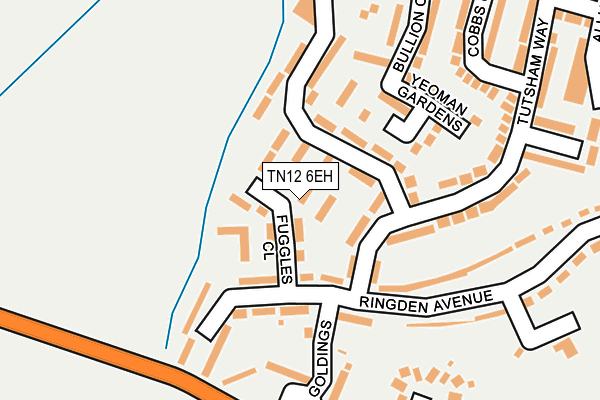 TN12 6EH map - OS OpenMap – Local (Ordnance Survey) TN12 6EH map - OS OpenMap – Local (Ordnance Survey)
