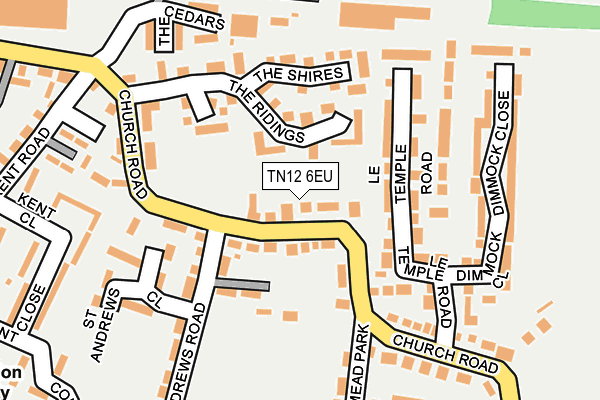 TN12 6EU map - OS OpenMap – Local (Ordnance Survey) TN12 6EU map - OS OpenMap – Local (Ordnance Survey)