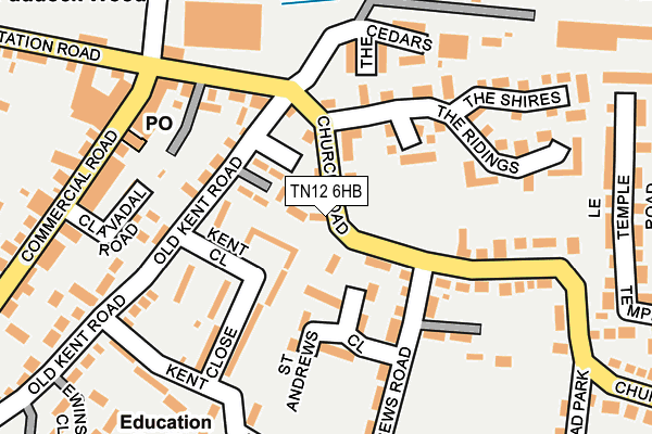 TN12 6HB map - OS OpenMap – Local (Ordnance Survey) TN12 6HB map - OS OpenMap – Local (Ordnance Survey)