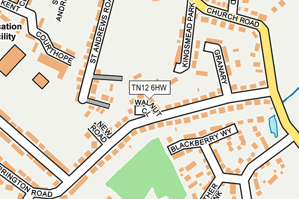 TN12 6HW map - OS OpenMap – Local (Ordnance Survey) TN12 6HW map - OS OpenMap – Local (Ordnance Survey)