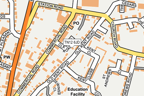 TN12 6JD map - OS OpenMap – Local (Ordnance Survey) TN12 6JD map - OS OpenMap – Local (Ordnance Survey)