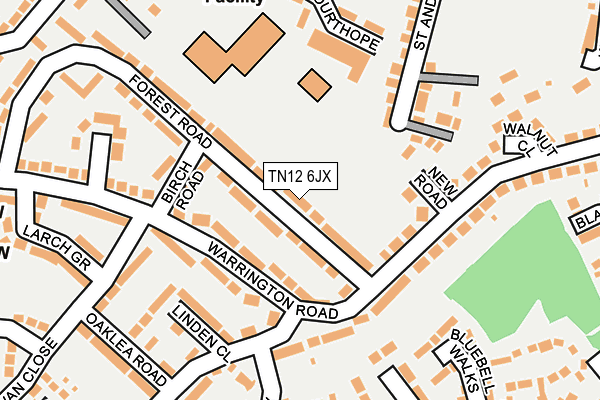 TN12 6JX map - OS OpenMap – Local (Ordnance Survey) TN12 6JX map - OS OpenMap – Local (Ordnance Survey)