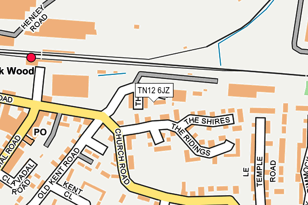 TN12 6JZ map - OS OpenMap – Local (Ordnance Survey) TN12 6JZ map - OS OpenMap – Local (Ordnance Survey)