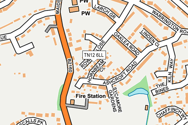TN12 6LL map - OS OpenMap – Local (Ordnance Survey) TN12 6LL map - OS OpenMap – Local (Ordnance Survey)