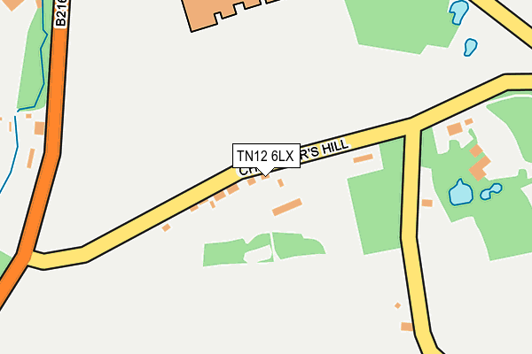 TN12 6LX map - OS OpenMap – Local (Ordnance Survey) TN12 6LX map - OS OpenMap – Local (Ordnance Survey)
