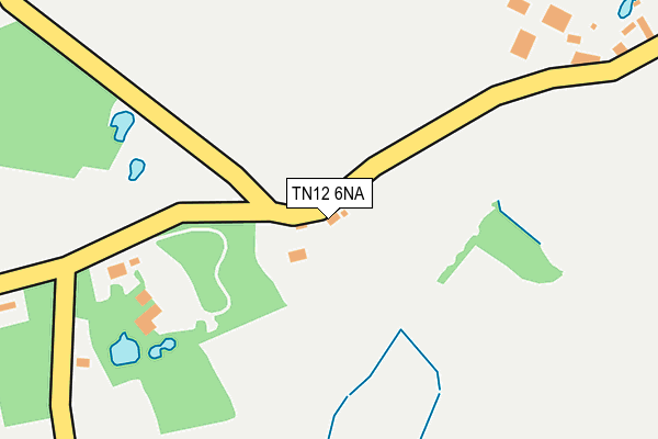 TN12 6NA map - OS OpenMap – Local (Ordnance Survey) TN12 6NA map - OS OpenMap – Local (Ordnance Survey)