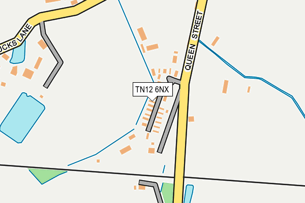TN12 6NX map - OS OpenMap – Local (Ordnance Survey) TN12 6NX map - OS OpenMap – Local (Ordnance Survey)