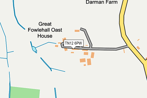 TN12 6PW map - OS OpenMap – Local (Ordnance Survey) TN12 6PW map - OS OpenMap – Local (Ordnance Survey)