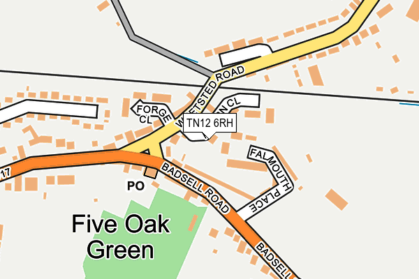 TN12 6RH map - OS OpenMap – Local (Ordnance Survey) TN12 6RH map - OS OpenMap – Local (Ordnance Survey)