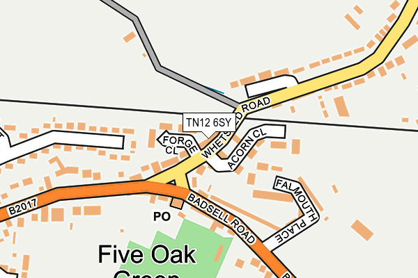 TN12 6SY map - OS OpenMap – Local (Ordnance Survey) TN12 6SY map - OS OpenMap – Local (Ordnance Survey)