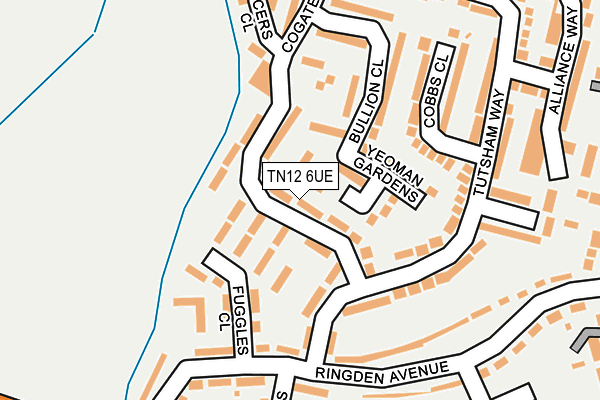 TN12 6UE map - OS OpenMap – Local (Ordnance Survey) TN12 6UE map - OS OpenMap – Local (Ordnance Survey)