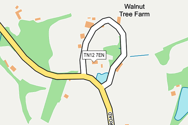 TN12 7EN map - OS OpenMap – Local (Ordnance Survey) TN12 7EN map - OS OpenMap – Local (Ordnance Survey)