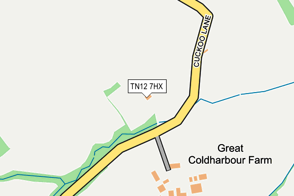 TN12 7HX map - OS OpenMap – Local (Ordnance Survey) TN12 7HX map - OS OpenMap – Local (Ordnance Survey)