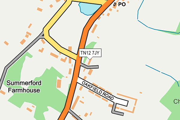 TN12 7JY map - OS OpenMap – Local (Ordnance Survey) TN12 7JY map - OS OpenMap – Local (Ordnance Survey)
