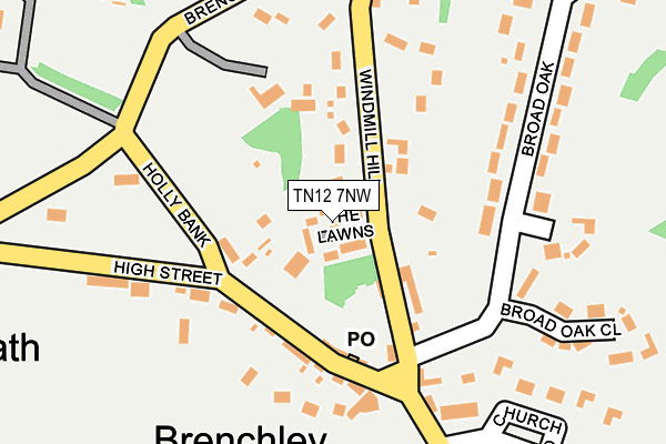 TN12 7NW map - OS OpenMap – Local (Ordnance Survey) TN12 7NW map - OS OpenMap – Local (Ordnance Survey)