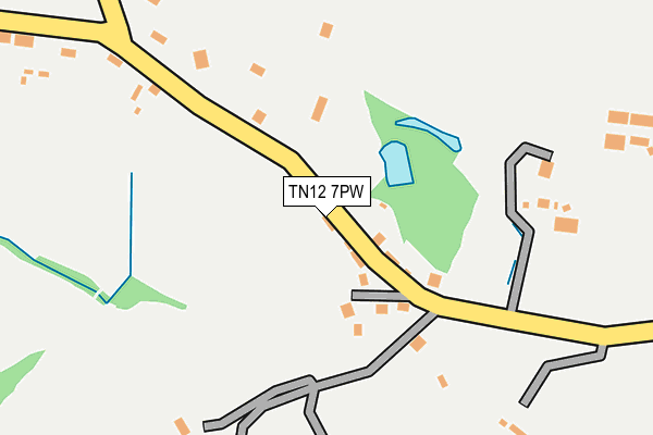 TN12 7PW map - OS OpenMap – Local (Ordnance Survey) TN12 7PW map - OS OpenMap – Local (Ordnance Survey)