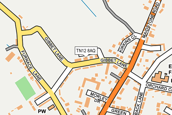 TN12 8AQ map - OS OpenMap – Local (Ordnance Survey) TN12 8AQ map - OS OpenMap – Local (Ordnance Survey)